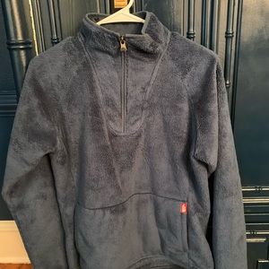 North Face navy blue quarter-zip medium pullover
